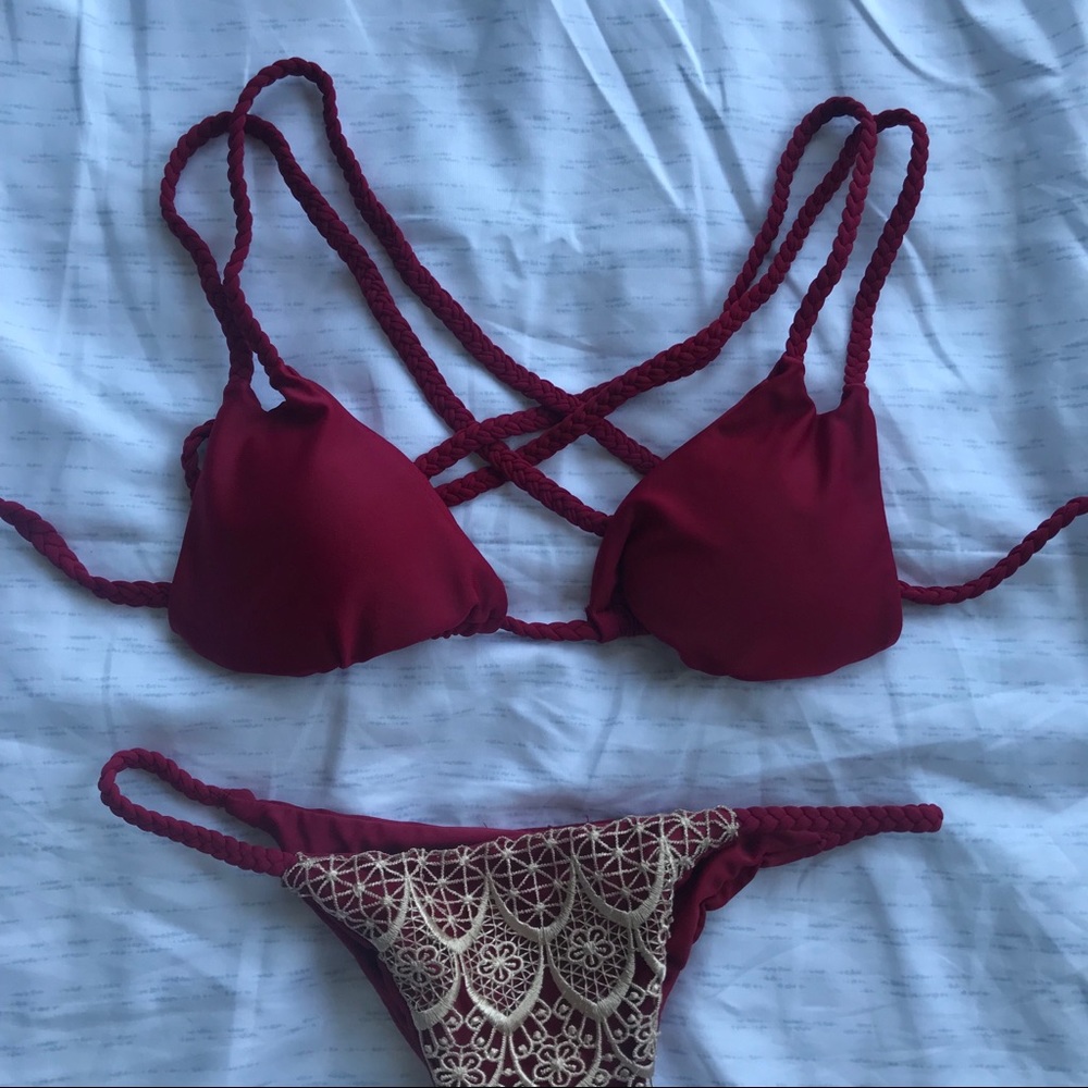 Red Bikini Set - Picture 2 of 3